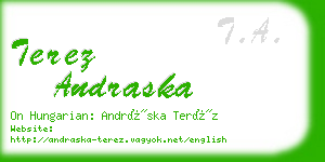 terez andraska business card